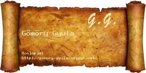 Gömöry Gyula névjegykártya